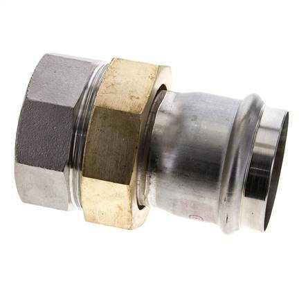 Perskoppeling wartelmoer - 54mm & Rp 2'' Persmof - RVS Vlakke Afdichting