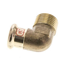 90deg Elbow Press Fitting - 15mm Female & R 1/2'' Male - Copper alloy