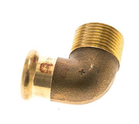 90deg Elbow Press Fitting - 18mm Female & R 3/4'' Male - Copper alloy