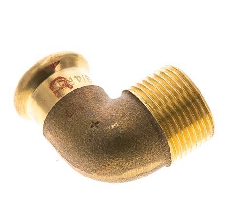 90deg Elbow Press Fitting - 18mm Female & R 3/4'' Male - Copper alloy