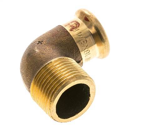 90deg Elbow Press Fitting - 18mm Female & R 3/4'' Male - Copper alloy