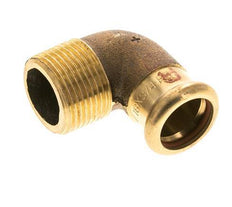 90 graden L-Perskoppeling - 18mm Persmof & R 3/4'' Buiseinde - Koperlegering