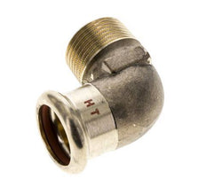 90 graden L-Perskoppeling - 22mm Persmof & R 3/4'' Buiseinde - Koperlegering