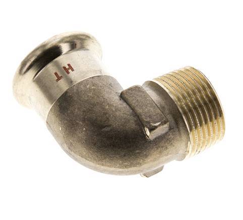 90 graden L-Perskoppeling - 22mm Persmof & R 3/4'' Buiseinde - Koperlegering