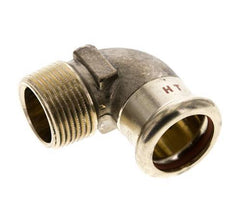 90 graden L-Perskoppeling - 22mm Persmof & R 3/4'' Buiseinde - Koperlegering