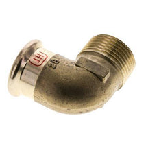 90 graden L-Perskoppeling - 28mm Persmof & R 1'' Buiseinde - Koperlegering