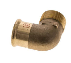 90 graden L-Perskoppeling - 35mm Persmof & R 1-1/4'' Buiseinde - Koperlegering