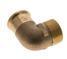 90 graden L-Perskoppeling - 35mm Persmof & R 1-1/4'' Buiseinde - Koperlegering