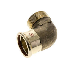 90 graden L-Perskoppeling - 42mm Persmof & R 1-1/2'' Buiseinde - Koperlegering
