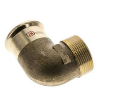 90 graden L-Perskoppeling - 42mm Persmof & R 1-1/2'' Buiseinde - Koperlegering