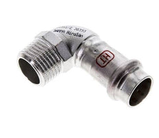 90 graden L-Perskoppeling - 15mm Persmof & R 1/2'' Buiseinde - RVS