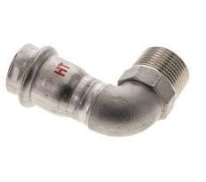 90 graden L-Perskoppeling - 22mm Persmof & R 3/4'' Buiseinde - RVS