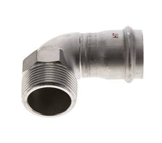 90 graden L-Perskoppeling - 35mm Persmof & R 1-1/4'' Buiseinde - RVS