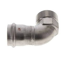 90 graden L-Perskoppeling - 35mm Persmof & R 1-1/4'' Buiseinde - RVS