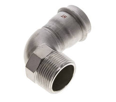 90 graden L-Perskoppeling - 35mm Persmof & R 1-1/4'' Buiseinde - RVS