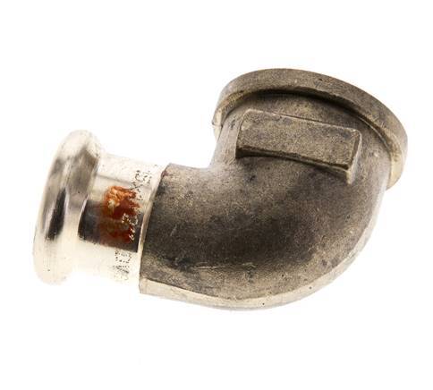 90 graden L-Perskoppeling - 15mm & Rp 1/2'' Persmof - Koperlegering