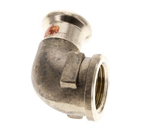 90 graden L-Perskoppeling - 15mm & Rp 1/2'' Persmof - Koperlegering