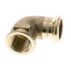 90 graden L-Perskoppeling - 18mm & Rp 1/2'' Persmof - Koperlegering