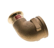 90 graden L-Perskoppeling - 18mm & Rp 3/4'' Persmof - Koperlegering