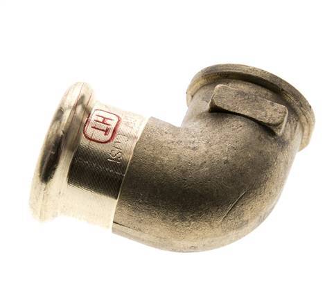 90 graden L-Perskoppeling - 22mm & Rp 1/2'' Persmof - Koperlegering