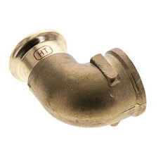 90 graden L-Perskoppeling - 22mm & Rp 3/4'' Persmof - Koperlegering