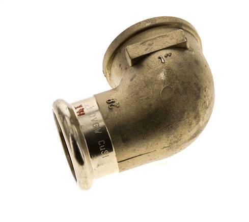 90 graden L-Perskoppeling - 28mm & Rp 1'' Persmof - Koperlegering