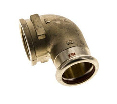 90 graden L-Perskoppeling - 28mm & Rp 1'' Persmof - Koperlegering