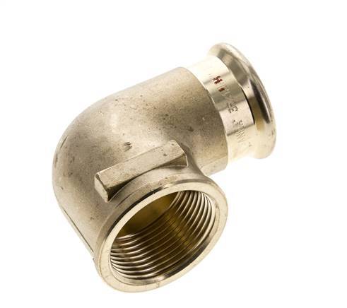 90 graden L-Perskoppeling - 35mm & Rp 1-1/4'' Persmof - Koperlegering