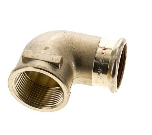 90 graden L-Perskoppeling - 35mm & Rp 1-1/4'' Persmof - Koperlegering