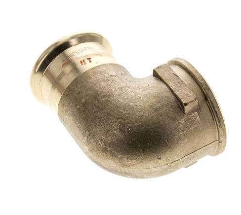 90 graden L-Perskoppeling - 42mm & Rp 1-1/2'' Persmof - Koperlegering