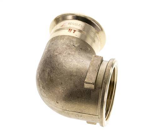 90 graden L-Perskoppeling - 42mm & Rp 1-1/2'' Persmof - Koperlegering