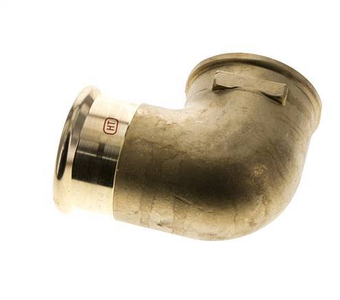 90 graden L-Perskoppeling - 54mm & Rp 2'' Persmof - Koperlegering