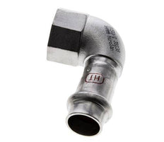 90 graden L-Perskoppeling - 15mm & Rp 1/2'' Persmof - RVS