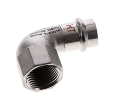 90 graden L-Perskoppeling - 18mm & Rp 3/4'' Persmof - RVS