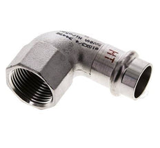 90 graden L-Perskoppeling - 18mm & Rp 3/4'' Persmof - RVS
