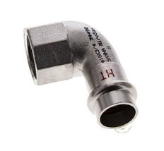 90 graden L-Perskoppeling - 18mm & Rp 3/4'' Persmof - RVS