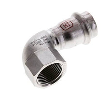 90 graden L-Perskoppeling - 22mm & Rp 3/4'' Persmof - RVS
