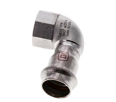 90 graden L-Perskoppeling - 22mm & Rp 3/4'' Persmof - RVS