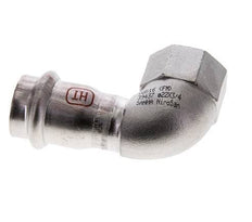 90 graden L-Perskoppeling - 22mm & Rp 3/4'' Persmof - RVS