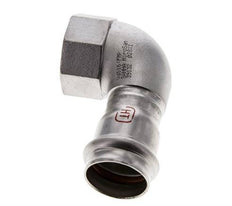 90 graden L-Perskoppeling - 28mm & Rp 1'' Persmof - RVS