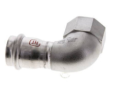 90 graden L-Perskoppeling - 28mm & Rp 1'' Persmof - RVS