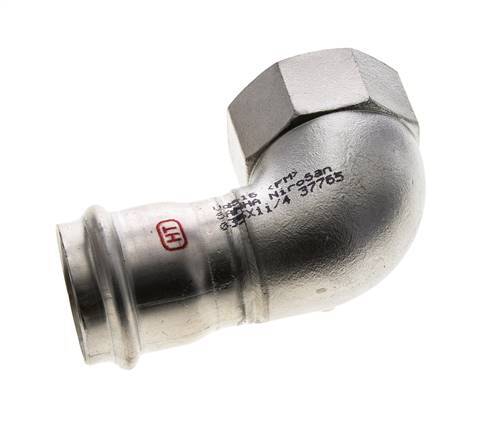 90 graden L-Perskoppeling - 35mm & Rp 1-1/4'' Persmof - RVS
