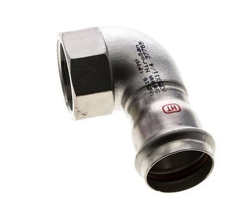 90 graden L-Perskoppeling - 35mm & Rp 1-1/4'' Persmof - RVS