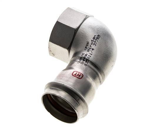 90 graden L-Perskoppeling - 35mm & Rp 1-1/4'' Persmof - RVS