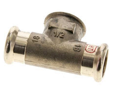 Tee Press Fitting - 18mm & Rp 1/2'' Persmof - Koperlegering