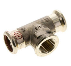 Tee Press Fitting - 18mm & Rp 1/2'' Persmof - Koperlegering