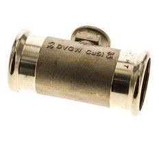Tee Press Fitting - 35mm & Rp 1/2'' Persmof - Koperlegering