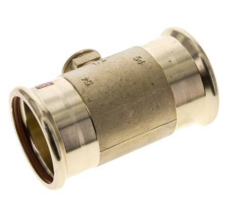 Tee Press Fitting - 54mm & Rp 1/2'' Persmof - Koperlegering