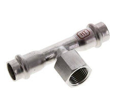Tee Press Fitting - 15mm & Rp 1/2'' Persmof - RVS