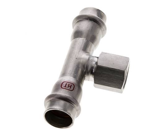 Tee Press Fitting - 18mm & Rp 1/2'' Persmof - RVS